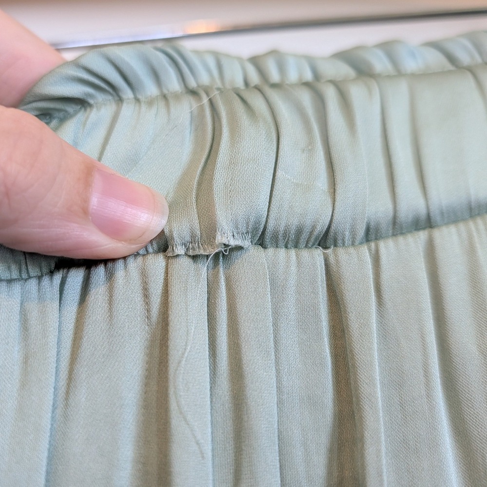 Blue B Collection Tiered Sage Mini Skirt - Picture 6 of 6